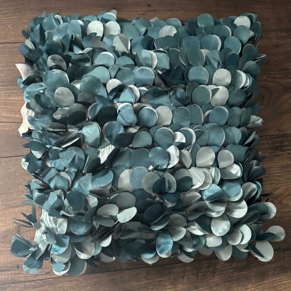JcPenney Teal Petal Accent Pillow